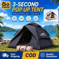 Automatic Pop Up Tent 2/4/6 Person Waterproof Double Layer Family Camping Tent