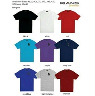 Rians Premium  100% Cotton Plain T-shirt 190 GSM