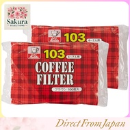 Kalita Coffee Paper Filters, trapezoid shape for 4 to 7 people, model NK103, 100 sheets per pack, se