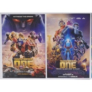 IMAX Poster Transformers One 2024 Authentic From Major Cineplex Transformer