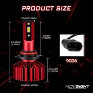 Novsight N11S H4 H11 ไฟหน้ารถ ไฟตัดหมอก รับประกัน 2 ปี หลอดไฟหน้ารถยนต์ HB3/9005 HB4/9006 LED 60W 10000LM 6000K ชุดเปลี่ยน 2 ชิ้น