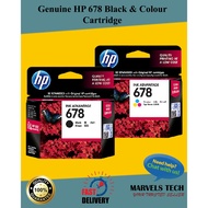 Genuine HP 678 Black & Colour Cartridge (Original, Today Ship Out)