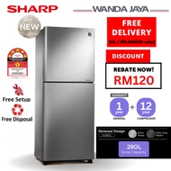 [NEW SERIES] Sharp Inverter 2 Door Fridge Refrigerator 280L/320L/380L/410L SJ2822MSS | Peti Sejuk 冰箱