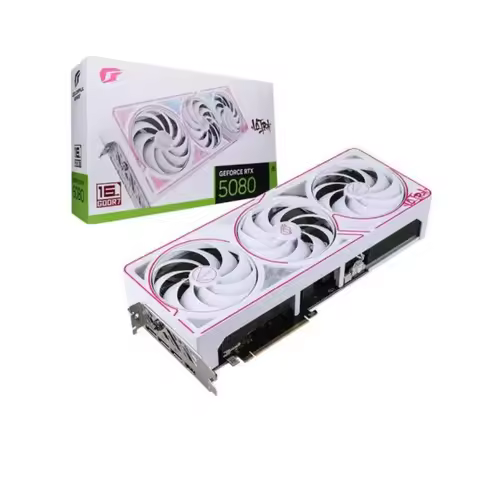 iGame RTX 5080 16GB Black Vulcan White Vulcan PC Desktop Light Chasing AI Backplug Graphics Card