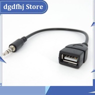 Dgdfhj Shop Car Aux Audio converter Cable To USB female Usb To 3.5mm Car Audio Cable OTG Car 3.5mm Adapter wire cord