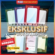 [BUNDLE/BORONG]EXCLUSIVE CERTIFICATE FOLDER/HOLDER A4 WITH PVC COVER AND HOT STAMPING/ FOLDER SIJIL 