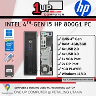 USED DESKTOP PC HP 800 G1 OFFICE SCHOOL PC  INTEL 4TH GEN CORE I3 I5 SFF UNIT WINDOWS 10/11 REFURBIS