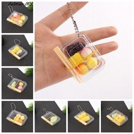 DELMER Simulation Fast Food Box Keychain, Mini Fast Food Box Mini Fast Food Box Keychain, Fashionabl