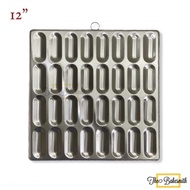 12” Loyang lidah kucing/32pcs/high quality acuan kuih aluminium