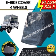 E BIKE GOLF TYPE FULL COVER 4 WHEELS WITH BACK PASSENGER SEAT AND ROOF HIGH QUALITY WATER REPELLANT