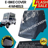 E BIKE GOLF TYPE FULL COVER 4 WHEELS WITH BACK PASSENGER SEAT AND ROOF WATER REPELLANT