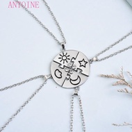 ANTOINE 4pcs/set Best  Forever Necklace, Jewelry Set Necklace Combination Jigsaw BFF Necklace, Splic