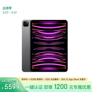 Apple/苹果【教育优惠】iPad Pro 11英寸 2022款(128G WLAN版/M2芯片/MNXD3CH/A)深空灰色