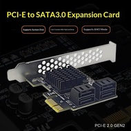 TechPulse | PCI Express to SATA 3.0 Card 4 Channel High Bandwidth Expansion Board for DIY PC Worksta
