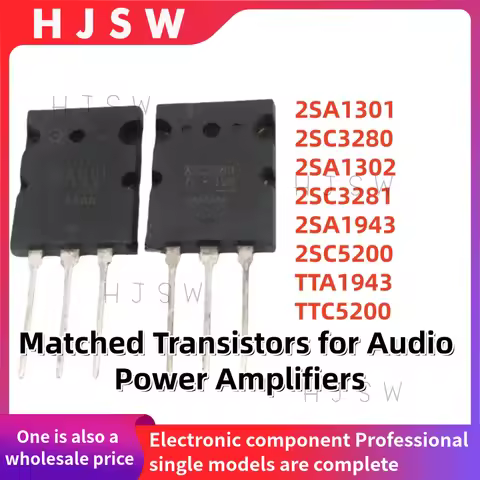 5/10Pairs 100% NEW 2SA1301 2SC3280 2SA1302 2SC3281 2SA1943 2SC5200 TTA1943 TTC5200 A1301 C3280 A1302