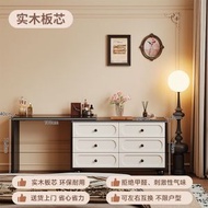 轉角梳粧檯鬥櫃 一體中古風現代臥室簡約床尾櫃 復古化妝桌（快遞送貨上門）