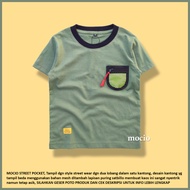MOCIO STREET POCKET - usia1-12th - kaos distro anak laki - kaos anak laki - laki - baju kaos anak - 