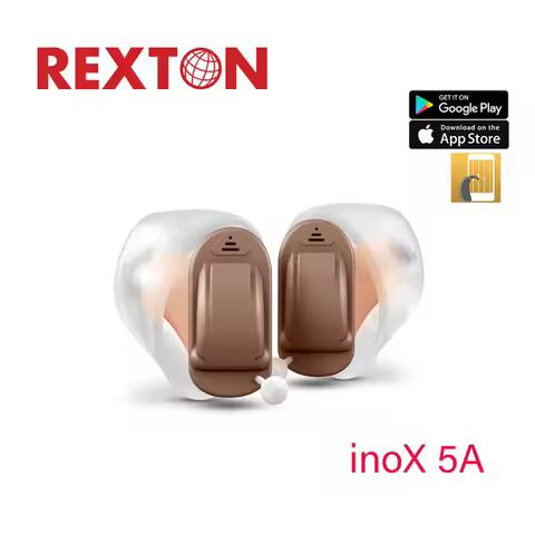 Rexton Inox Super Invisible Hearing Aids CIC Digit 8 Channel Hearing Aid App Adjustable Ear Aid For 