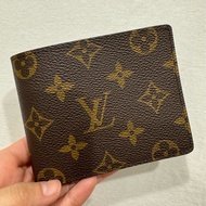 LV經典老花皮夾 短夾