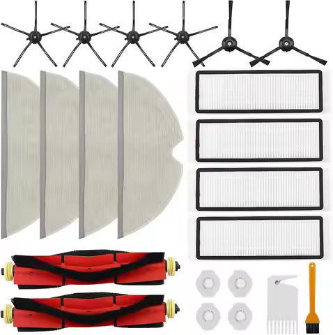 16 Packs Replacement Parts Compatible for Roborock S6 Pure, S6, E4, S4 Max, S6 MaxV, S5, S5 Max, S4,