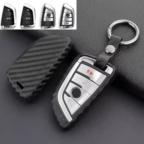 Carbon Fiber Car Key Fob Cover Case Chain Shell For BMW E92 X3 E83 E91 M4 F40 X5 E70 X7 X4 G05 G30 S