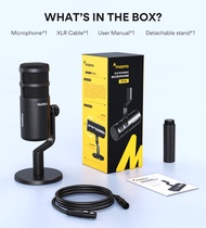MAONO PD100 XLR  มืออาชีพไมโครโฟน ไมโครโฟนสตูดิโอการบันทึกเสียง ไดนามิกไมค์ ไมค์ตั้งโต๊ะ ไมค์อัดเสีย