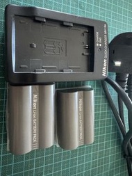 Nikon 充電器連兩粒 EN-EL3e 電池