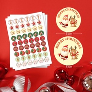 Merry Christmas Stickers 9 Style Cartoon Labels Snowman Trees XMAS Santa Claus Gift Box Sticker Christmas Gift Sticker
