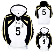 Unisex Anime Haikyuu Fukurodani Academy Cosplay Hoodies Long Sleeve Sweatshirts