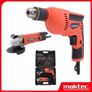 MAKTEC กระเป๋าชุดสว่านไฟฟ้า รุ่น 606 + เครื่องเจียร รุ่น 954 สว่านไฟฟ้า หินเจียร พร้อมกล่องเก็บ - งา