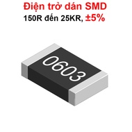 (50C) paste resistor 0603 - value 150R to 25KR, ±5%