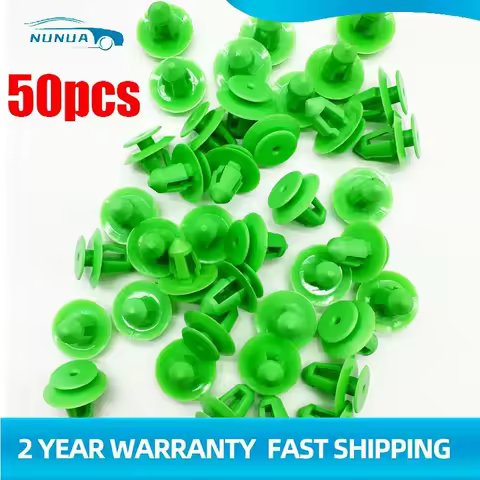 50pcs Car Door Card Trim Panel Clips Rear Tailgate Interior Green Auto Fasteners Accessories For Mer