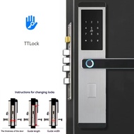 Smart Door Handle Password Door Lock Fingerprint Digital Double Lock Door Lock with Key Room Security Lock Door Lock Set