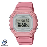 Casio W-218H W-218HC-4A W218HC-4A Pink Resin Sports Women Kids Watch