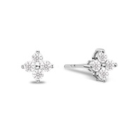 Lee Hwa Jewellery Classic White Gold Earrings with Diamond
