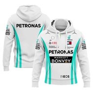 ใหม่แฟชั่นทีม Hoodie พิมพ์ 3D F1 ฤดูกาล Petronas แข่งเสื้อลำลองผู้ชายฤดูใบไม้ผลิและฤดูใบไม้ร่วงระบาย