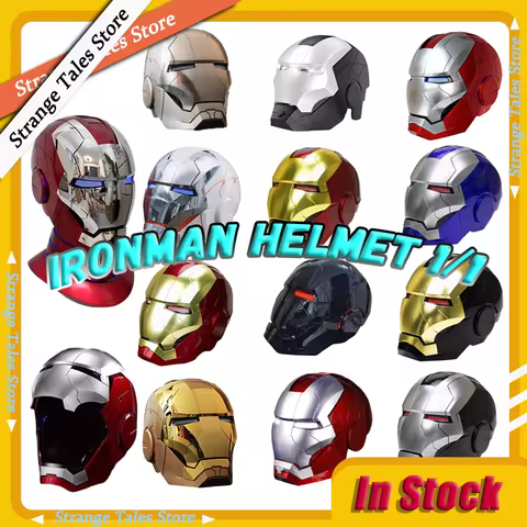 In Stock Iron Man Helmet Mk5 1:1 Mask Electronic Automatoc Voice Control Jarvis Ironman Avengers Cos