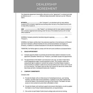 DEALERSHIP AGREEMENT