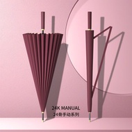 24-Slat Long Handle Umbrella, Diameter 115cm - Rain Umbrella, Waterproof Sunshade, Durable Rain Umbr