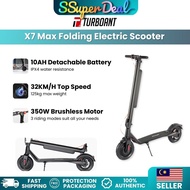 TurboAnt X7 Max Folding Electric Scooter | High-capacity, detachable battery allows 32-mile maximum 