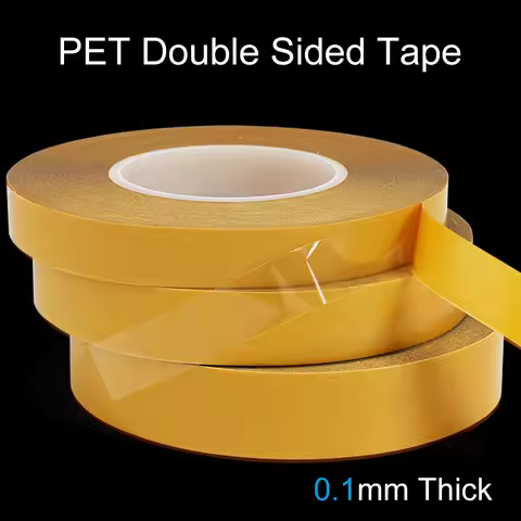 50M PET Double Sided Tape High Temperature Resistance No Trace Transparent Heat Resistant 0.1mm Thic