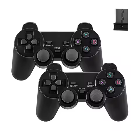 2.4G Game Controller with Receiver Joystick Gamepad 3D Rocker Home TV Mini Game Console Controller B