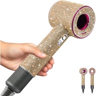 Rhinestones Case for Dyson Hair Dryer Anti-Scratch Shockproof Dust Proof Travel Protective Case Cover for Dyson Hair Dryer (Bling Champagne)