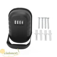 WISDOM Key Lock Box, Wall Mounted Anti-Dust Combination Lock Box, Security Black Security Lock Box G