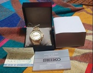 SEIKO 4T57-00E0/三眼石英錶/金色