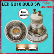 Led GU10 glass light Bulb 5W spotlight GU10 5W spot GU10 Bulb lamp Direct Current (AC) 240V (warm wh