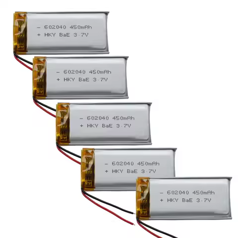 3.7V 450 mAh 602040 Rechargeable Polymer Li Lithium Lipo Battery Cell For Car Camera GPS Sat Nav Dri