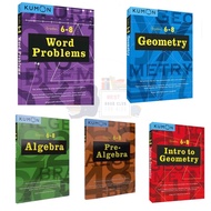 Kumon Math Workbooks Middle School (5 Books) - Pre-Algebra & Algebra + Intro to Geometry & Geometry 