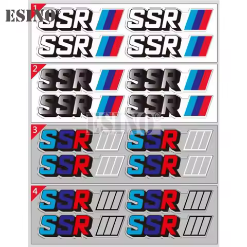 4 x Wheel Rim Decorative Vinyl Sticker Series Car Accessories Decals for SSR GTV01 GTX01 Professor S