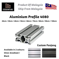 Heavy Duty 4080 Aluminium Profile size 40x80 20cm/40cm/60cm/80cm/100cm for commercial or DIY use